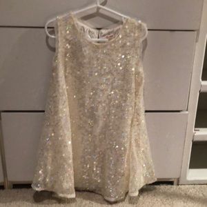 White sequins dress